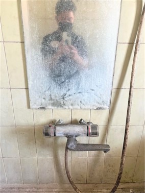 【 施工前 】②20221119浴室 鏡と水栓金具